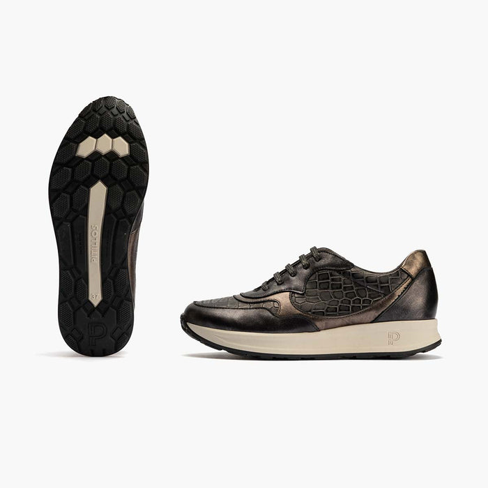 Pitillos Zapato Deportivo Cordones Para Mujer Color Negro