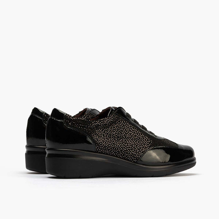 Pitillos Zapato Deportivo Elásticos De Mujer Color Negro