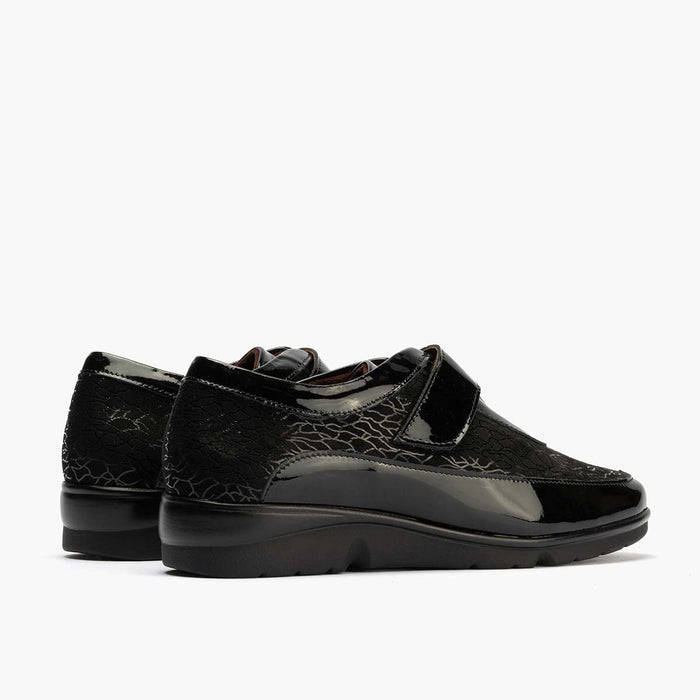 Pitillos Zapato Deportivo Velcro De Mujer Color Negro