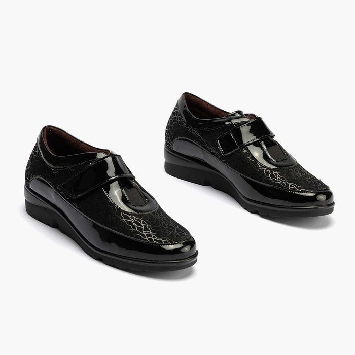 Pitillos Zapato Deportivo Velcro De Mujer Color Negro