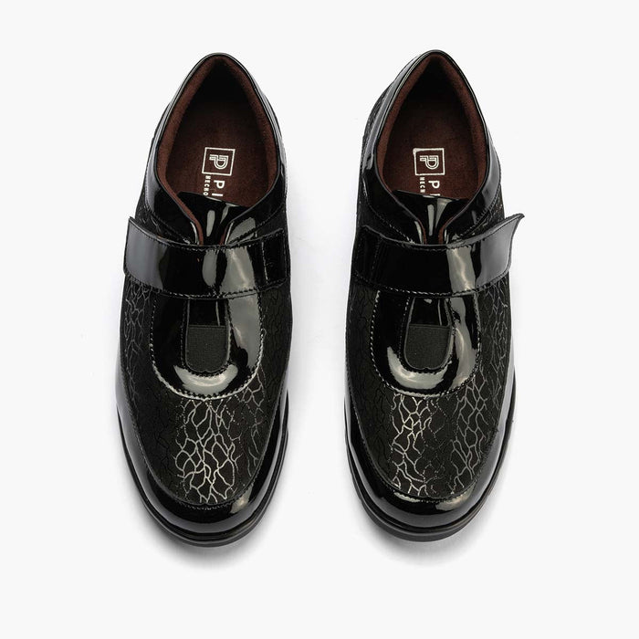 Pitillos Zapato Deportivo Velcro De Mujer Color Negro