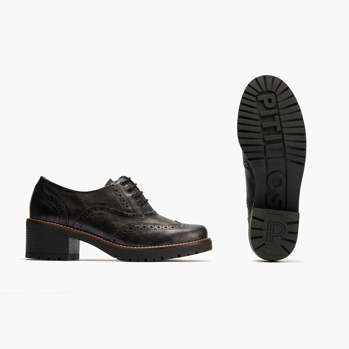 Pitillos Zapato Inglés En Laminado Para Mujer Color Antracita