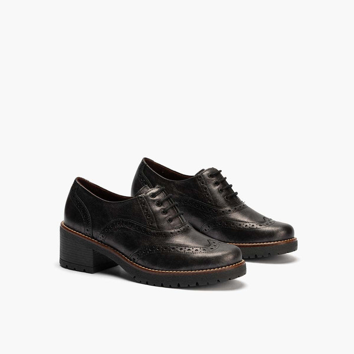 pitillos Zapato Inglés en Laminado para mujer color antracita