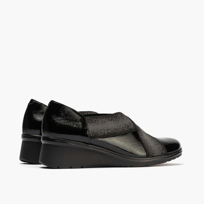 Pitillos Zapatos Elásticos Cruzados De Mujer Color Negro
