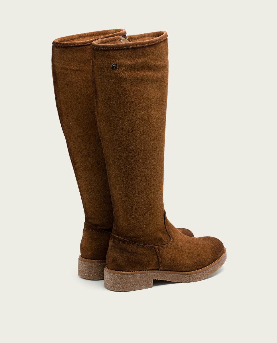 Porronet BOTAS ALTAS DE PIEL CUERO CON CREMALLERA DUNA