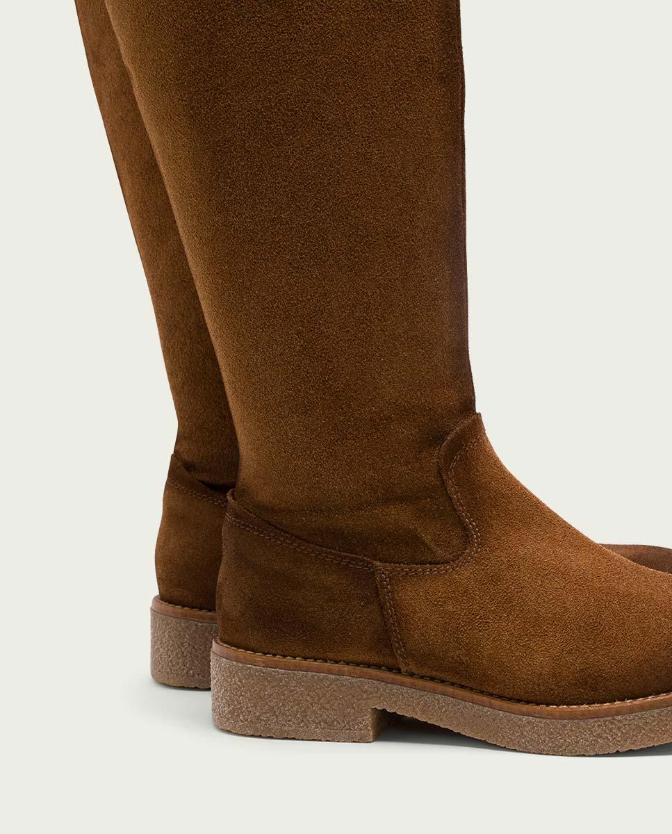 Porronet BOTAS ALTAS DE PIEL CUERO CON CREMALLERA DUNA