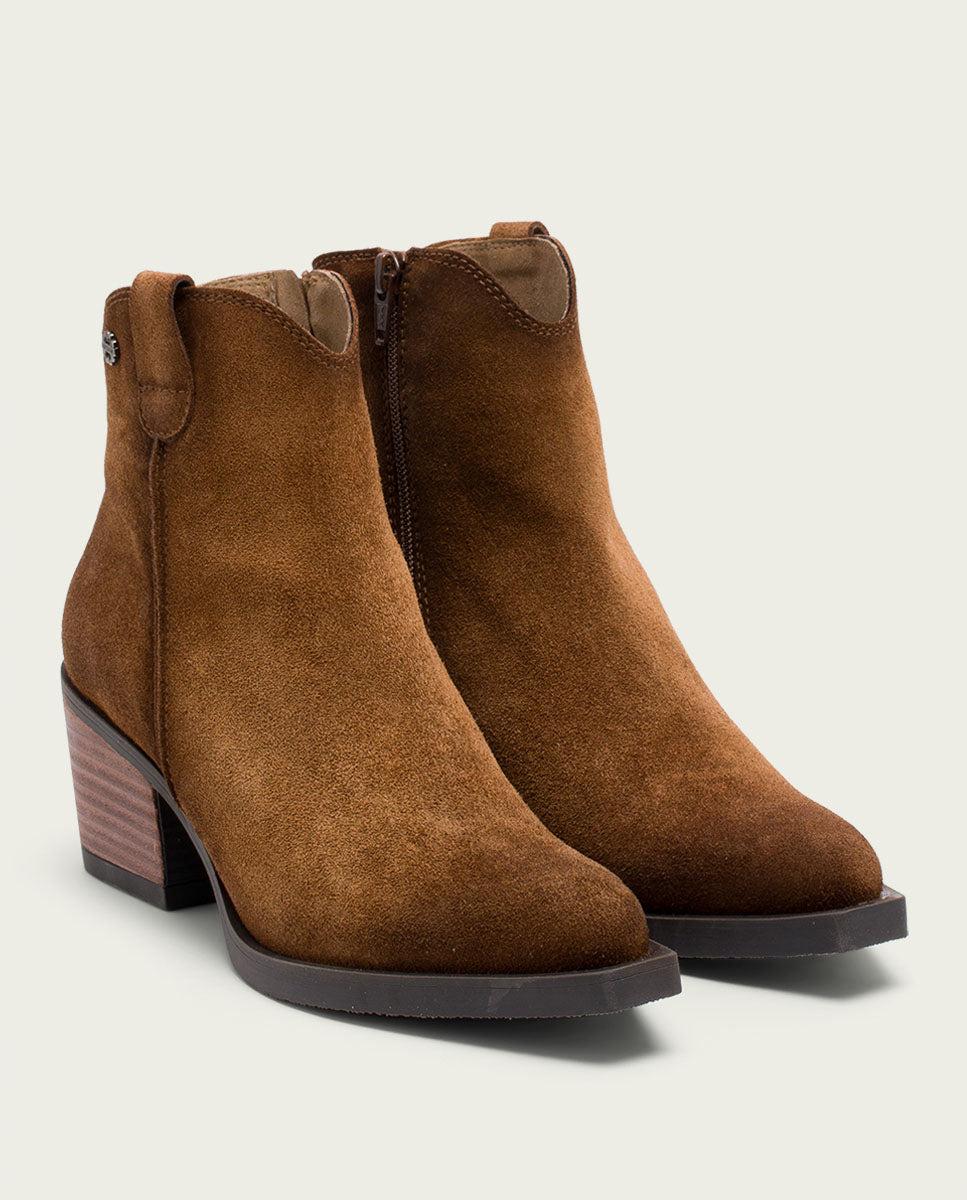 Porronet BOTINES COWBOY DE PIEL CUERO CON CREMALLERA HEBE