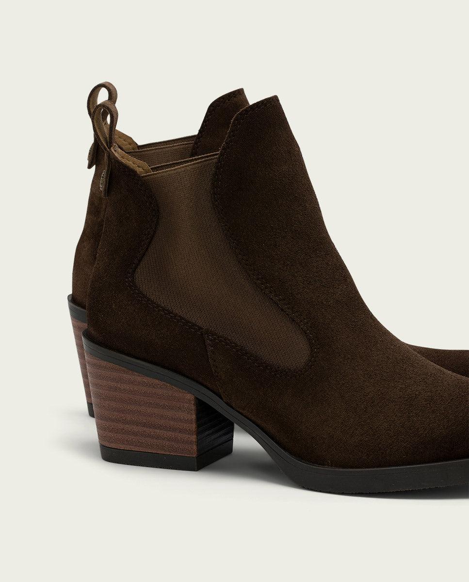 Porronet BOTINES COWBOY DE PIEL MOKA CON ELÁSTICOS HADLEY