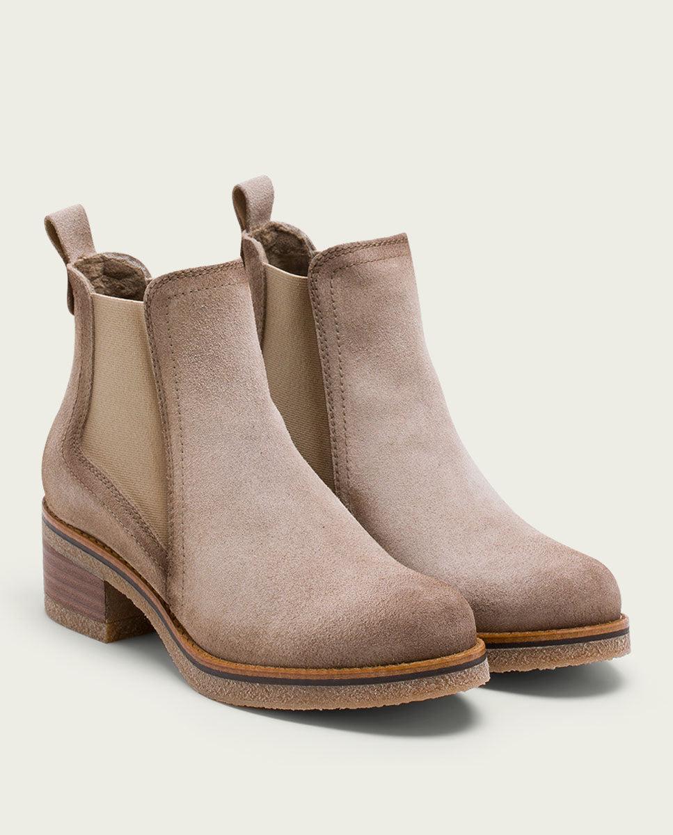 Porronet BOTINES DE PIEL ARENA CON ELÁSTICOS GILLIAN