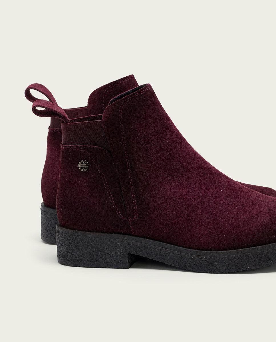 Porronet BOTINES DE PIEL BURDEOS CON ELÁSTICOS DALIA