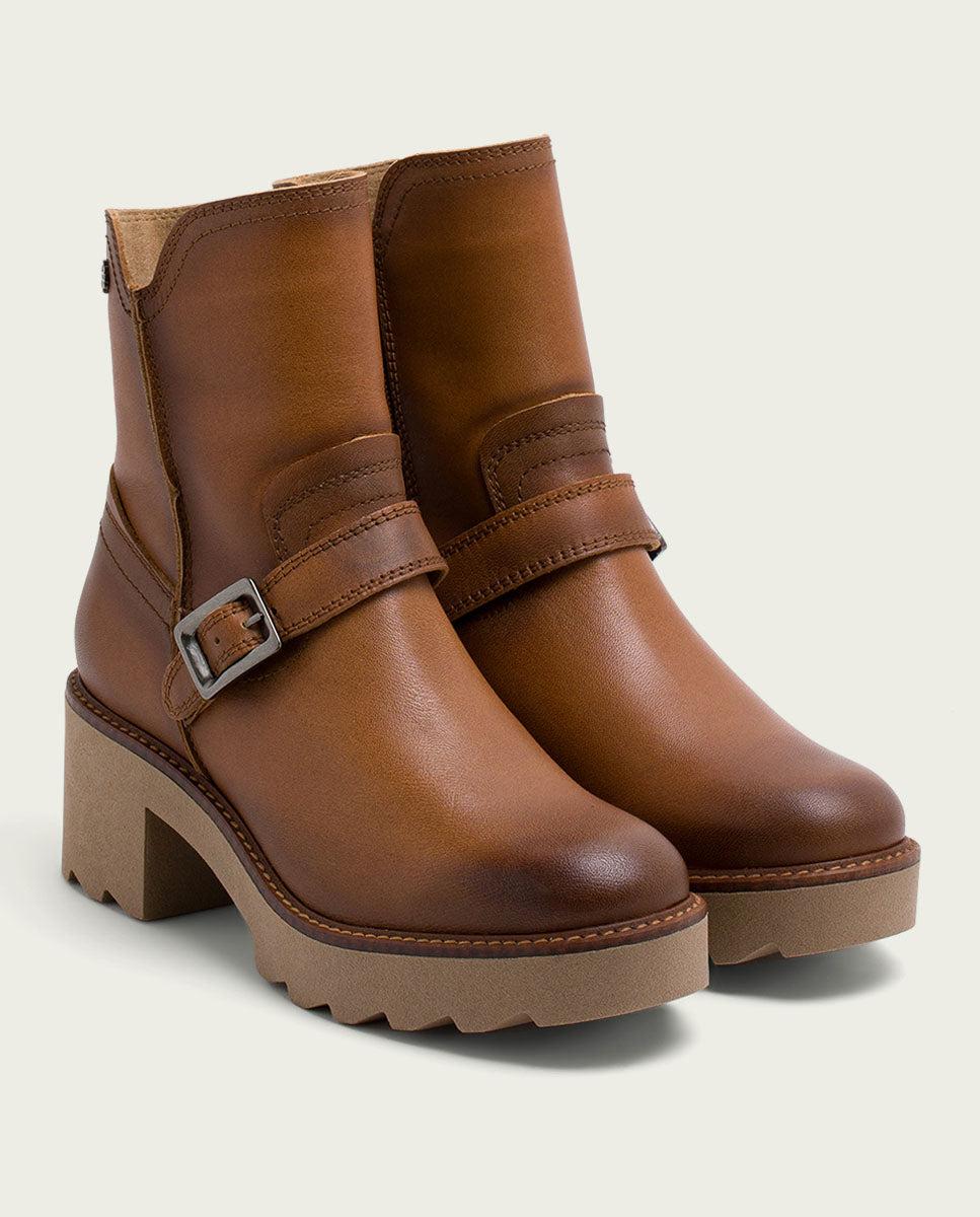 Porronet BOTINES DE PIEL CON CREMALLERA CUERO MALIA