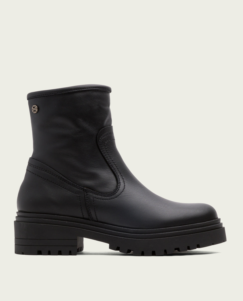 porronet BOTINES DE PIEL NEGROS CON CREMALLERA FIALA