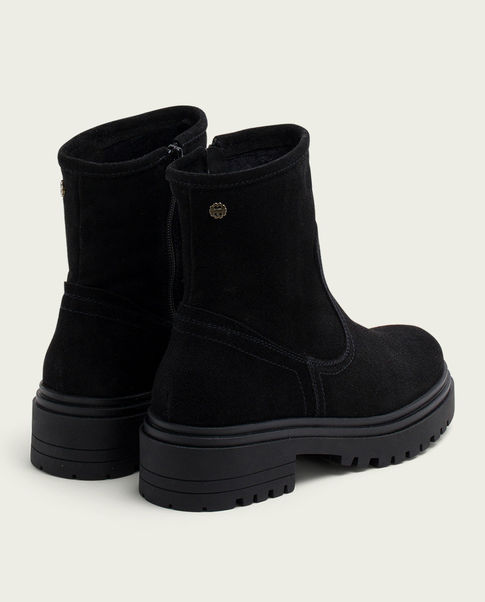 Porronet BOTINES DE PIEL NEGROS CON CREMALLERA FIDES