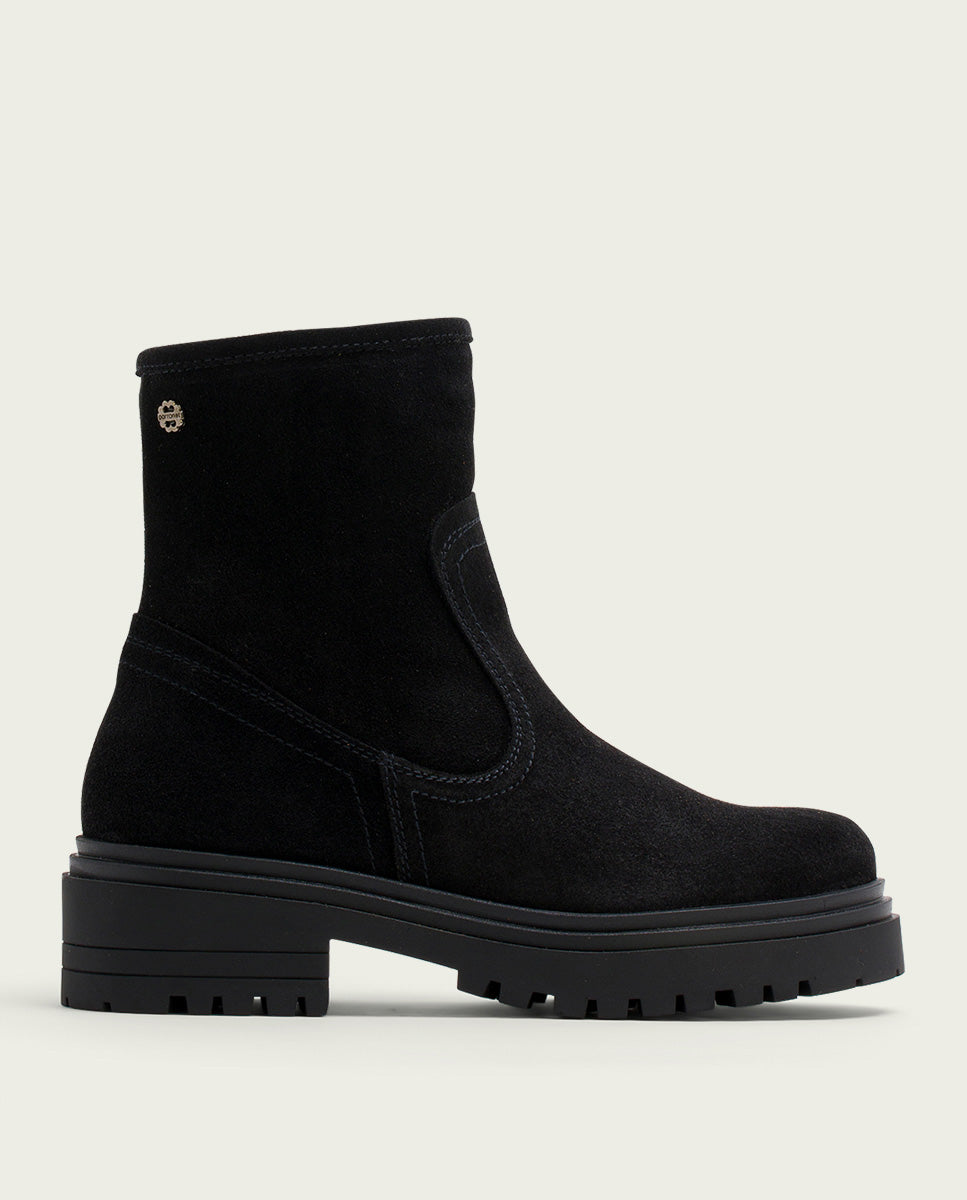 porronet BOTINES DE PIEL NEGROS CON CREMALLERA FIDES