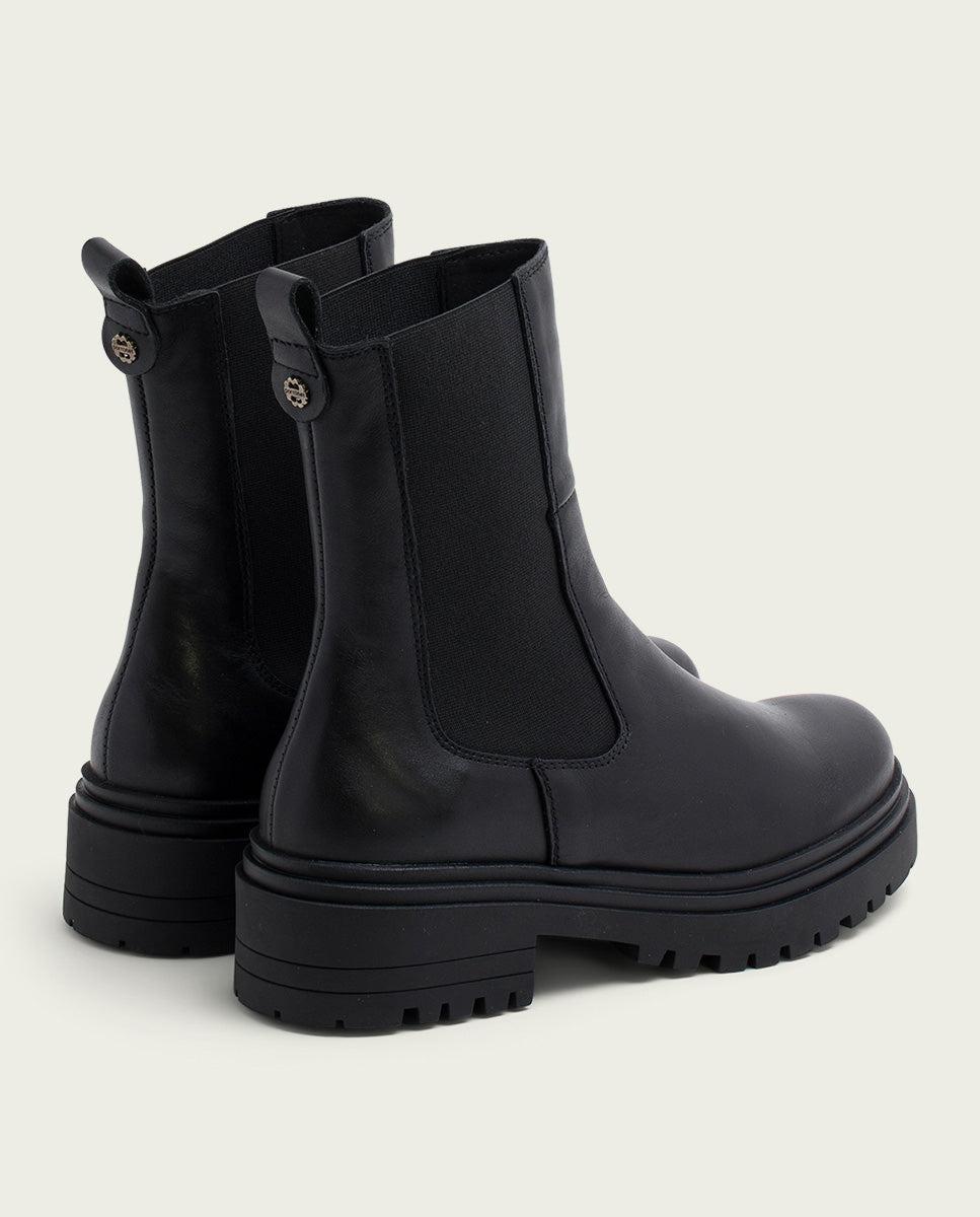 Porronet BOTINES DE PIEL NEGROS CON ELASTICOS FILIS