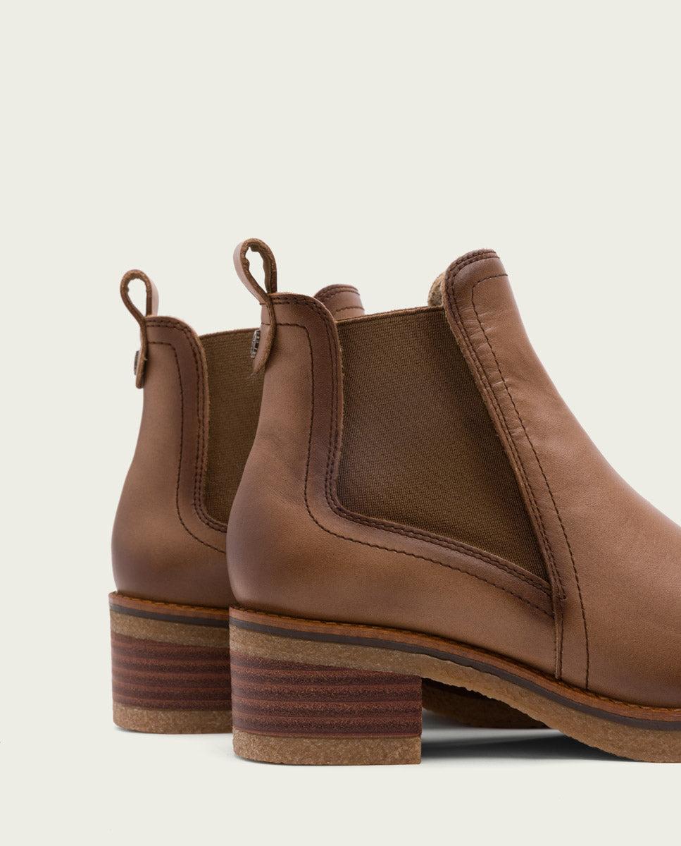 Porronet BOTINES DE PIEL TAUPE CON ELÁSTICOS GIANNINA