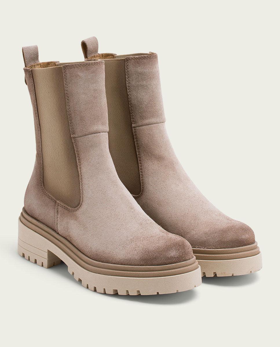 Porronet BOTINES DE SERRAJE ARENA CON ELÁSTICOS FLEUR