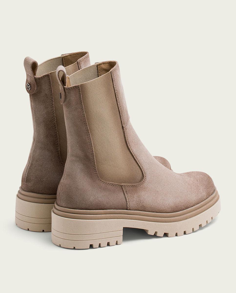 Porronet BOTINES DE SERRAJE ARENA CON ELÁSTICOS FLEUR