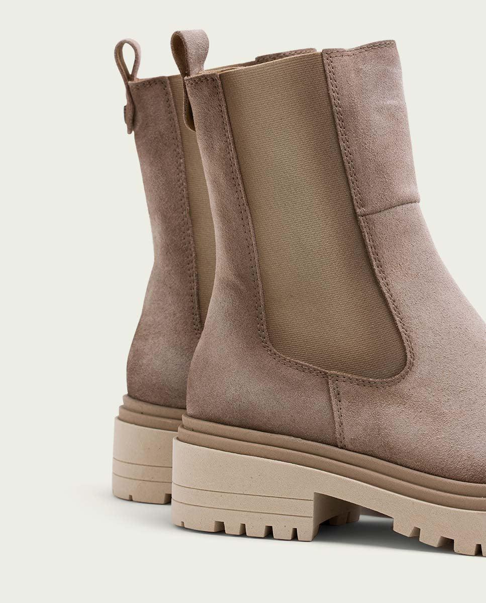 Porronet BOTINES DE SERRAJE ARENA CON ELÁSTICOS FLEUR