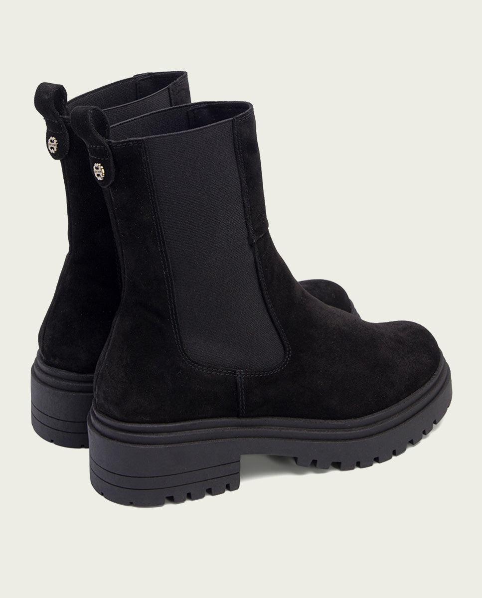 Porronet BOTINES DE SERRAJE NEGROS CON ELÁSTICOS FLEUR