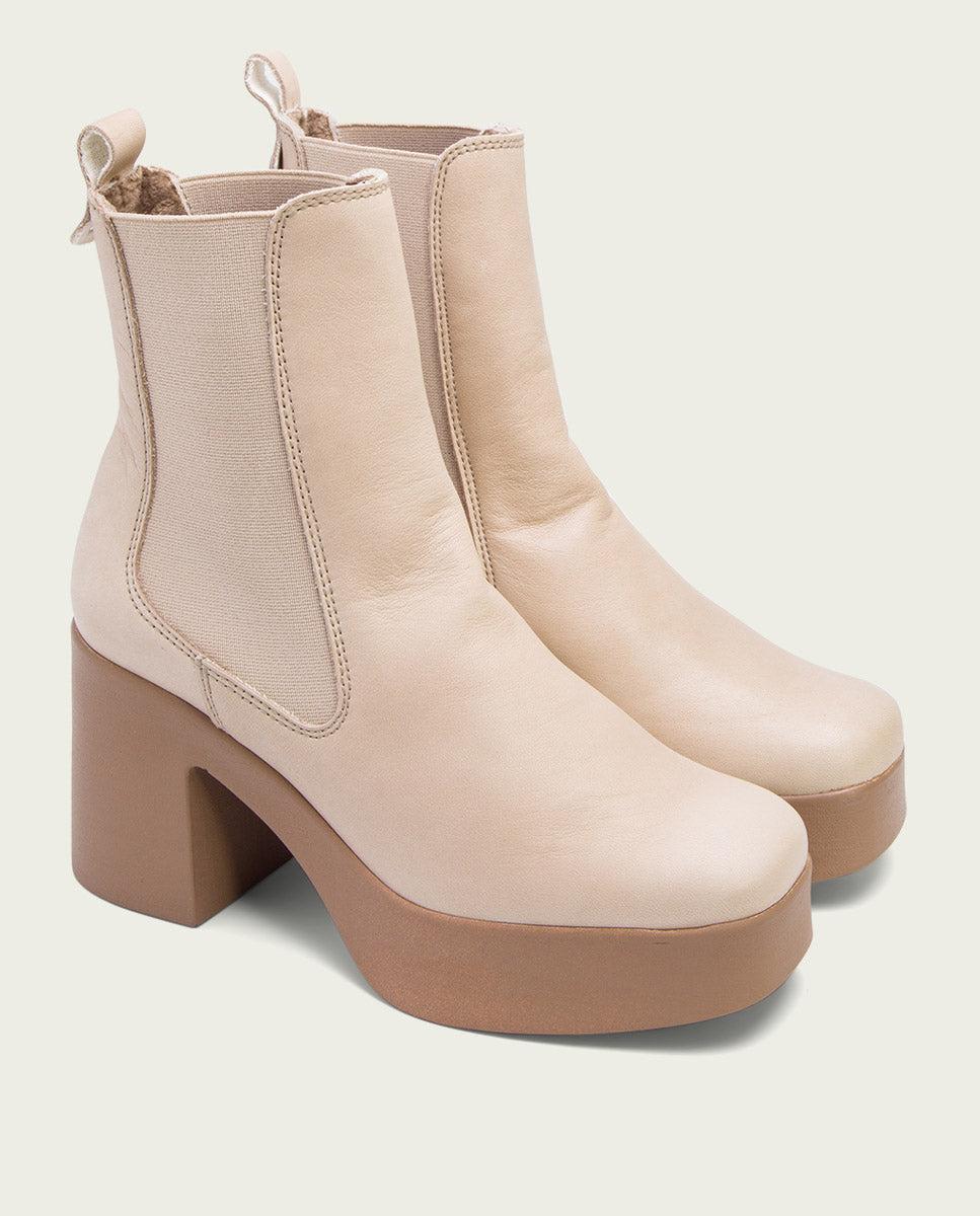 Porronet BOTINES DE TACÓN TAUPE CON ELASTICOS LAURA