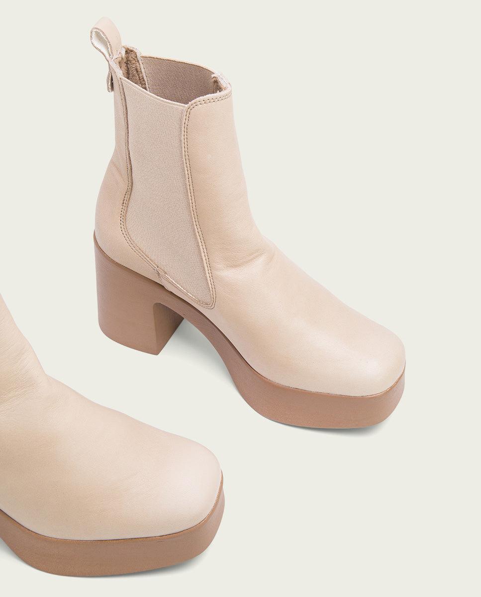 Porronet BOTINES DE TACÓN TAUPE CON ELASTICOS LAURA