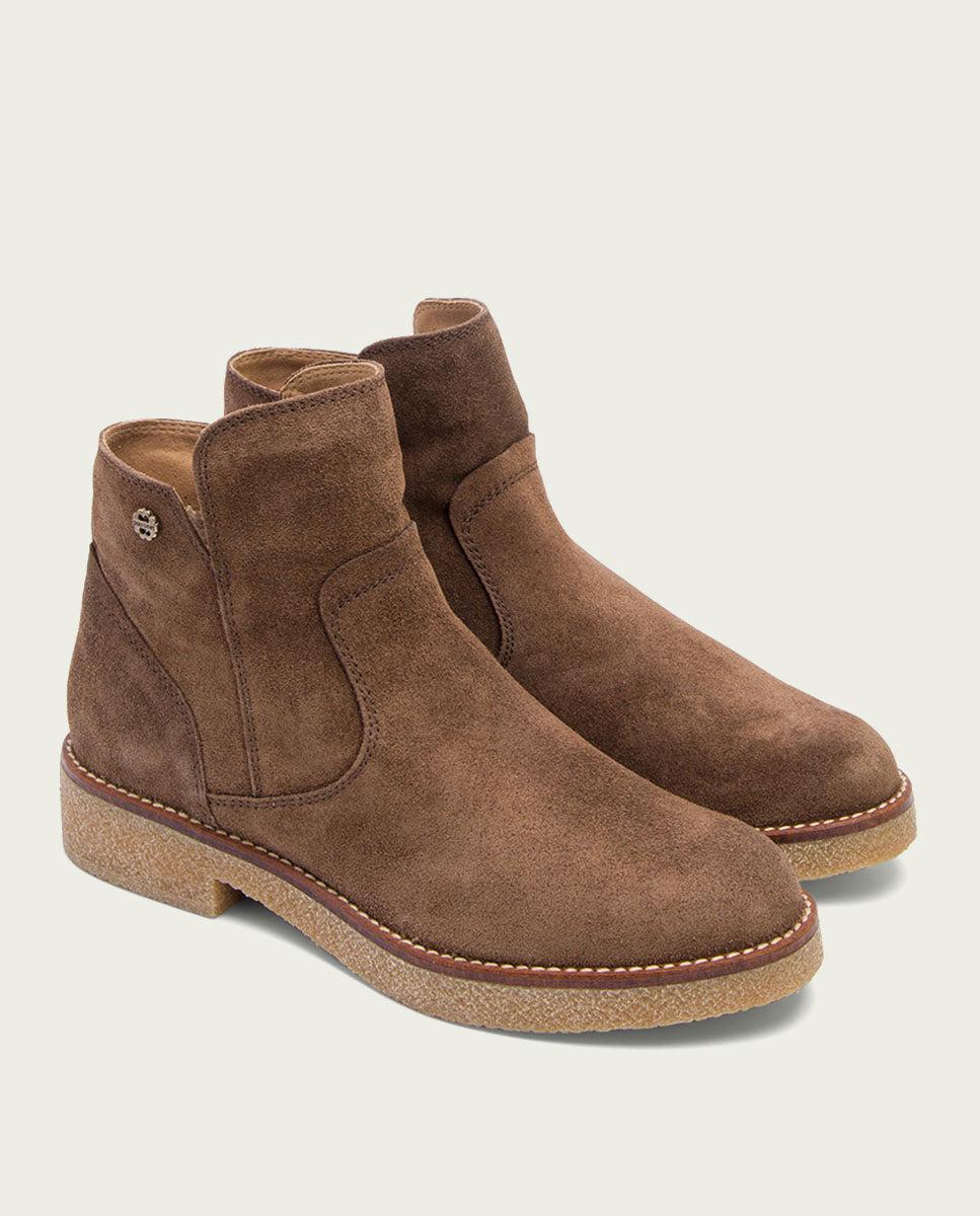 Porronet BOTINES PLANOS MOKA CON CREMALLERA VALERIE