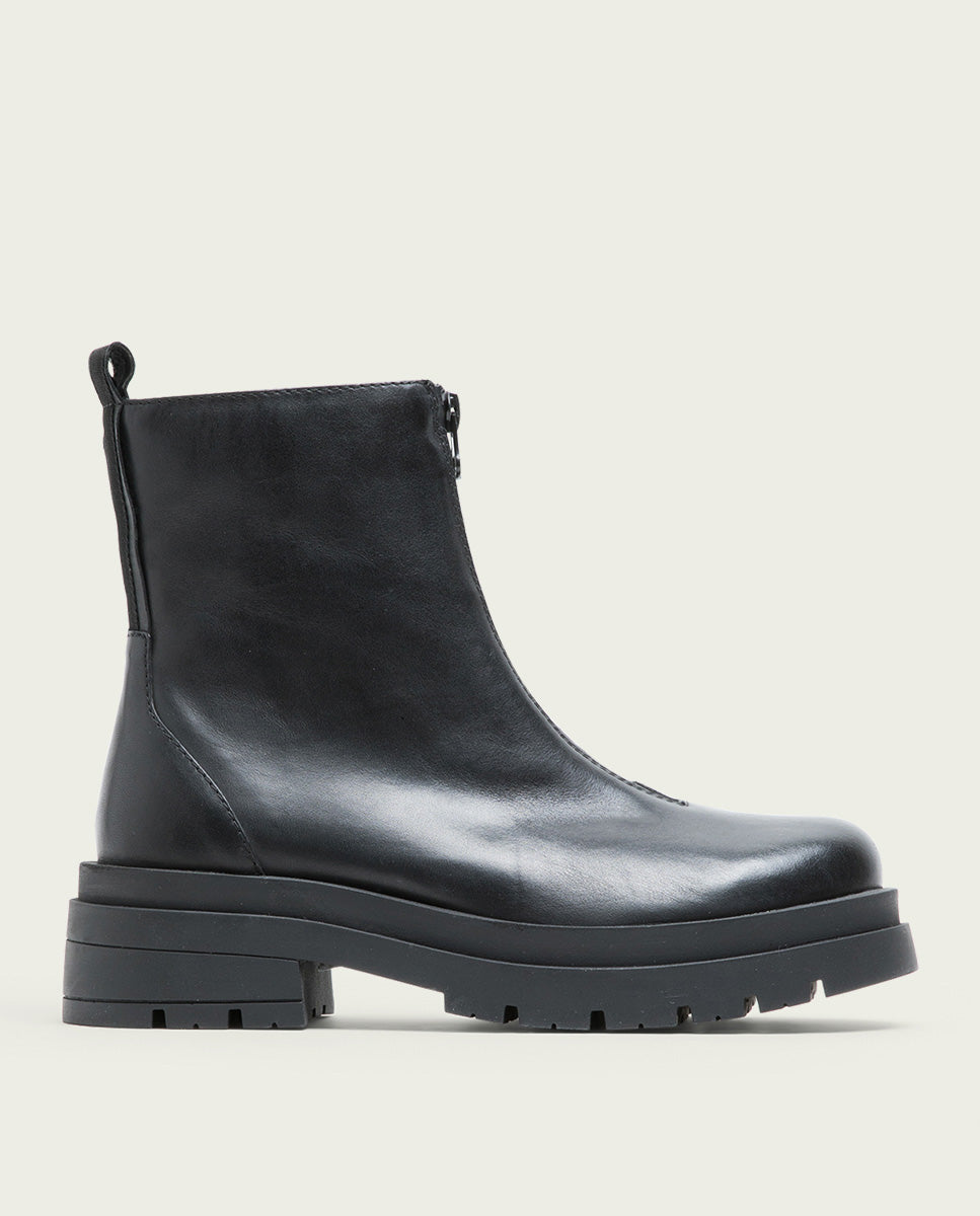 Porronet BOTINES TRACK NEGROS PIEL CON CREMALLERA NALA