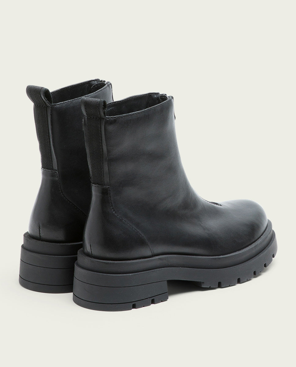 Porronet BOTINES TRACK NEGROS PIEL CON CREMALLERA NALA