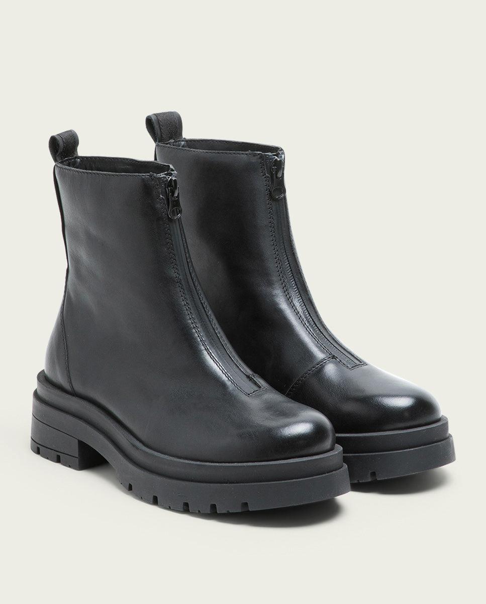 porronet BOTINES TRACK NEGROS PIEL CON CREMALLERA NALA