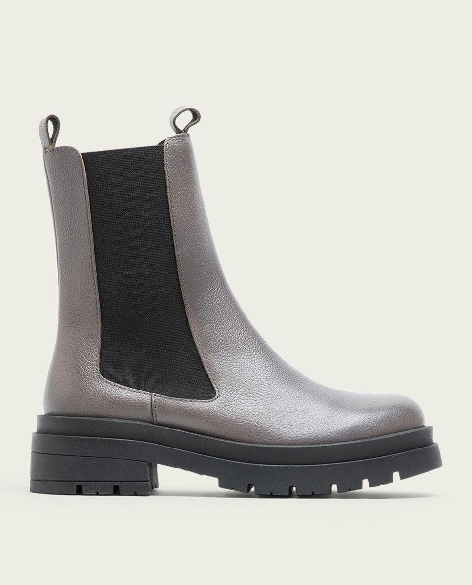 Porronet BOTINES TRACK PIEL GRIS CON ELÁSTICOS NAÍN