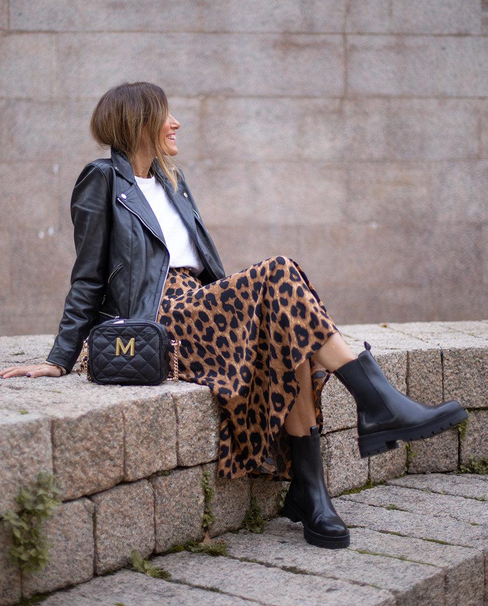 Porronet BOTINES TRACK PIEL NEGROS CON ELÁSTICOS NAÍN