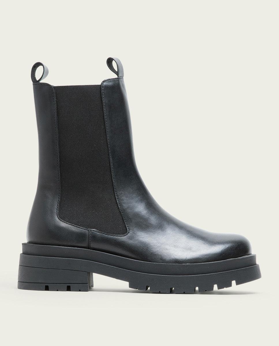 porronet BOTINES TRACK PIEL NEGROS CON ELÁSTICOS NAÍN