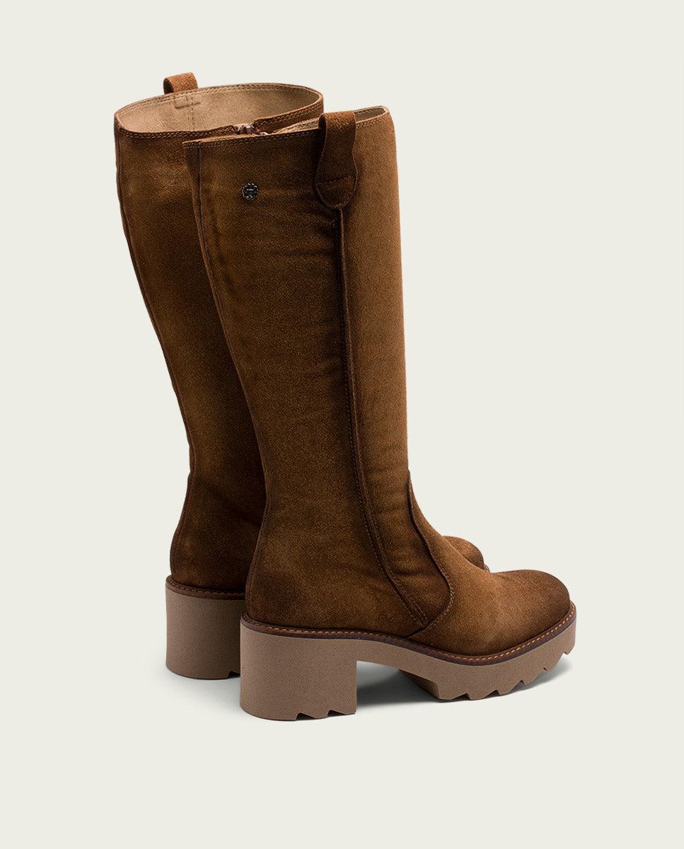 Porronet BOTAS DE PIEL CON CREMALLERA CUERO MEGHAN