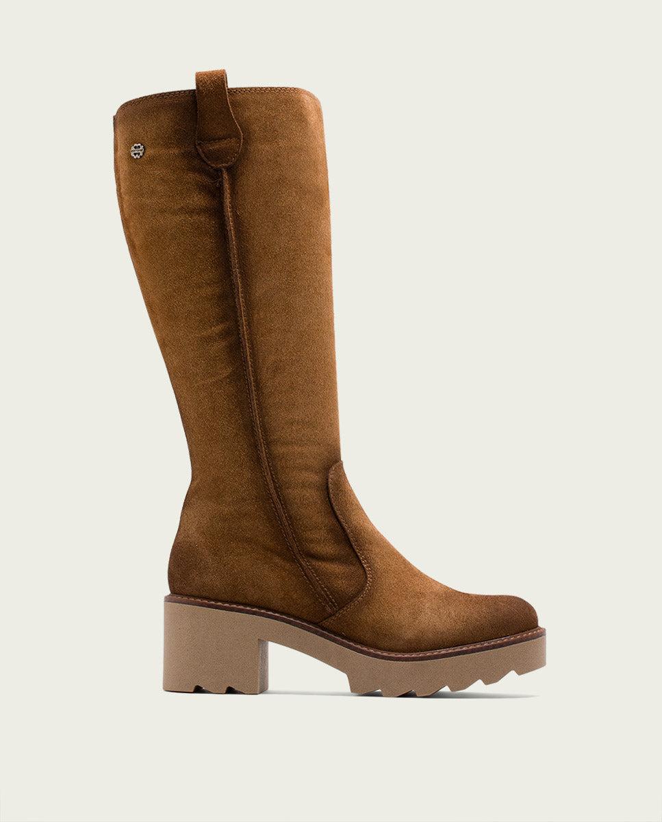 porronet BOTAS DE PIEL CON CREMALLERA CUERO MEGHAN