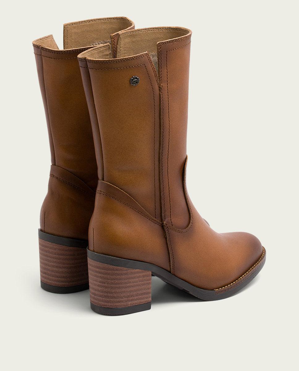 Porronet BOTAS DE PIEL CUERO CON CREMALLERA JANIA