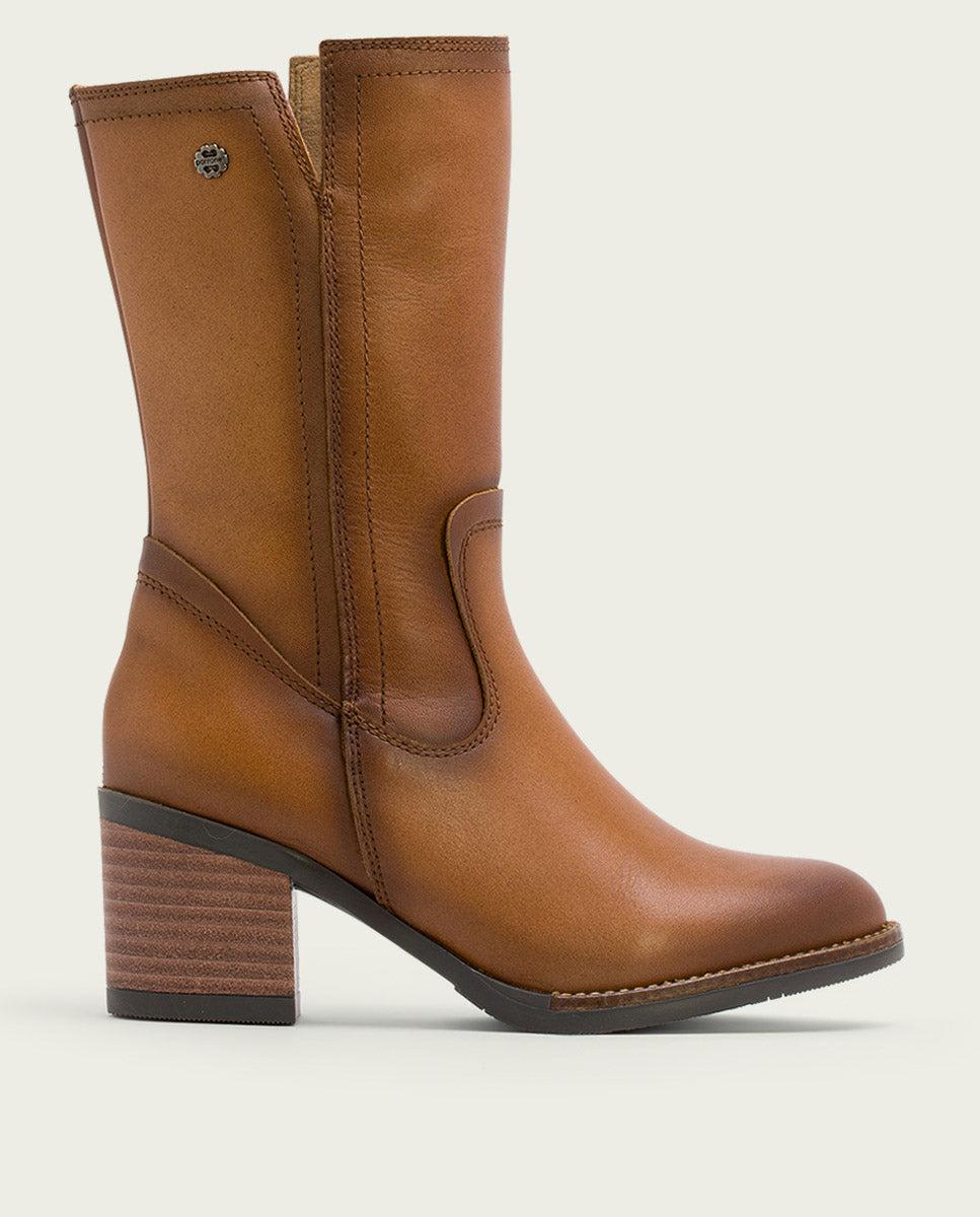 porronet BOTAS DE PIEL CUERO CON CREMALLERA JANIA