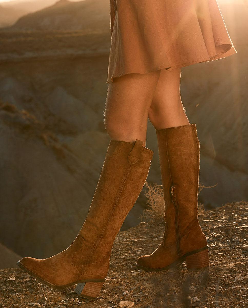 porronet BOTAS DE PIEL CUERO CON CREMALLERA JIMAE