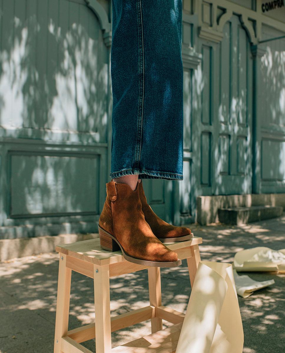 porronet BOTINES COWBOY CUERO CON CREMALLERA JARA