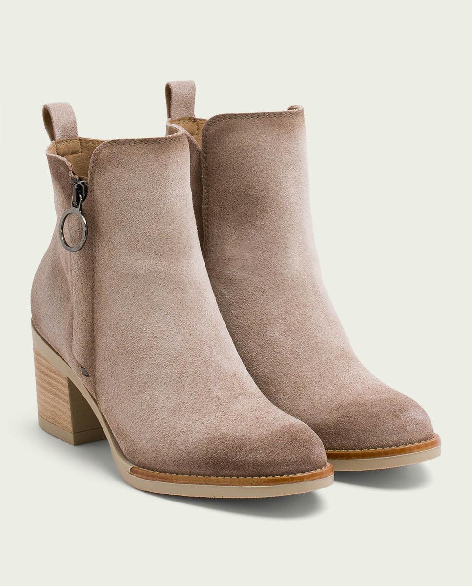 Porronet BOTINES DE PIEL ARENA CON CREMALLERA JUNO