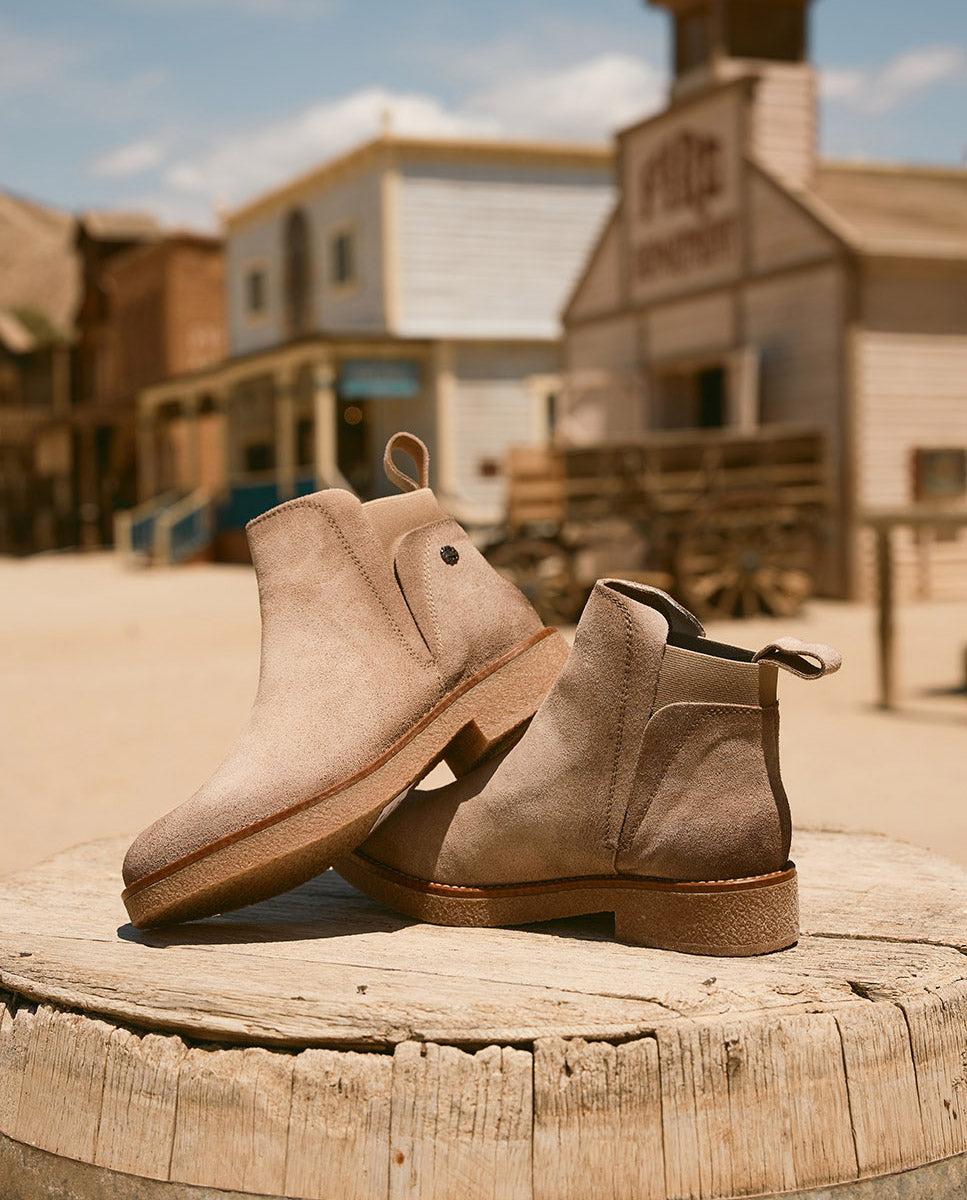 porronet BOTINES DE PIEL ARENA CON ELÁSTICOS DALIA