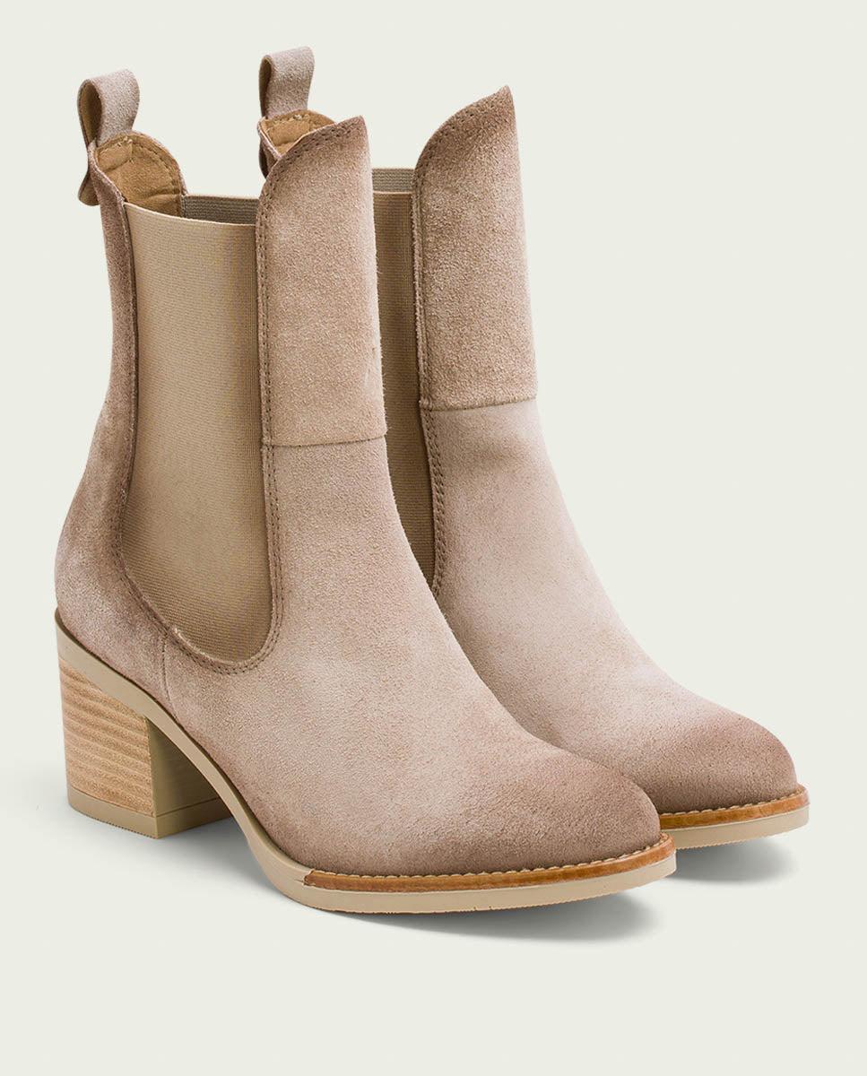 Porronet BOTINES DE PIEL ARENA CON ELÁSTICOS JANA