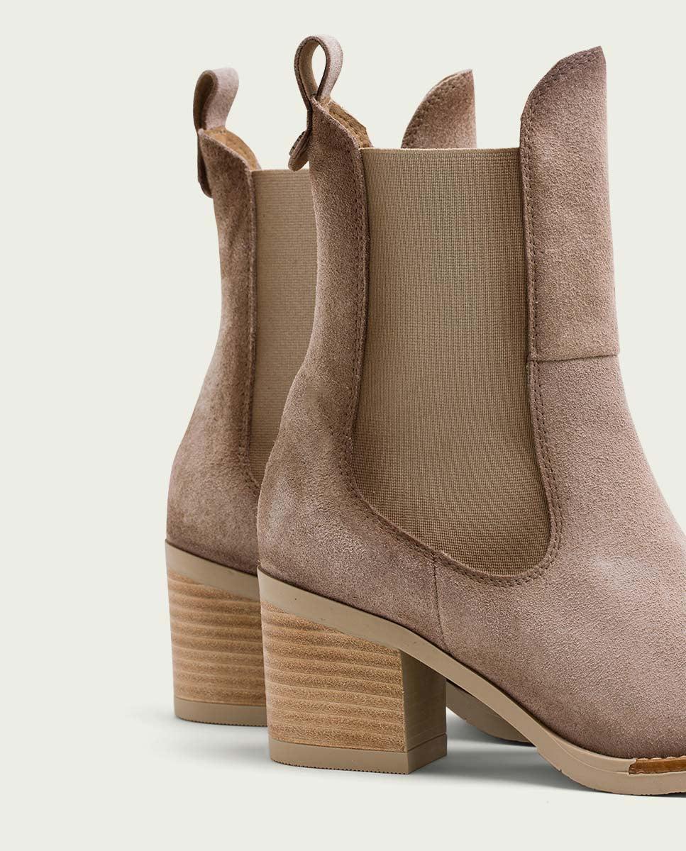 Porronet BOTINES DE PIEL ARENA CON ELÁSTICOS JANA