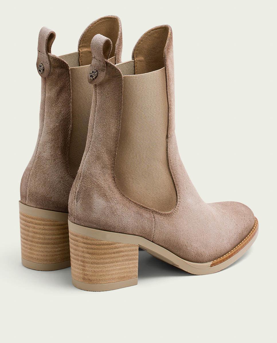 Porronet BOTINES DE PIEL ARENA CON ELÁSTICOS JANA