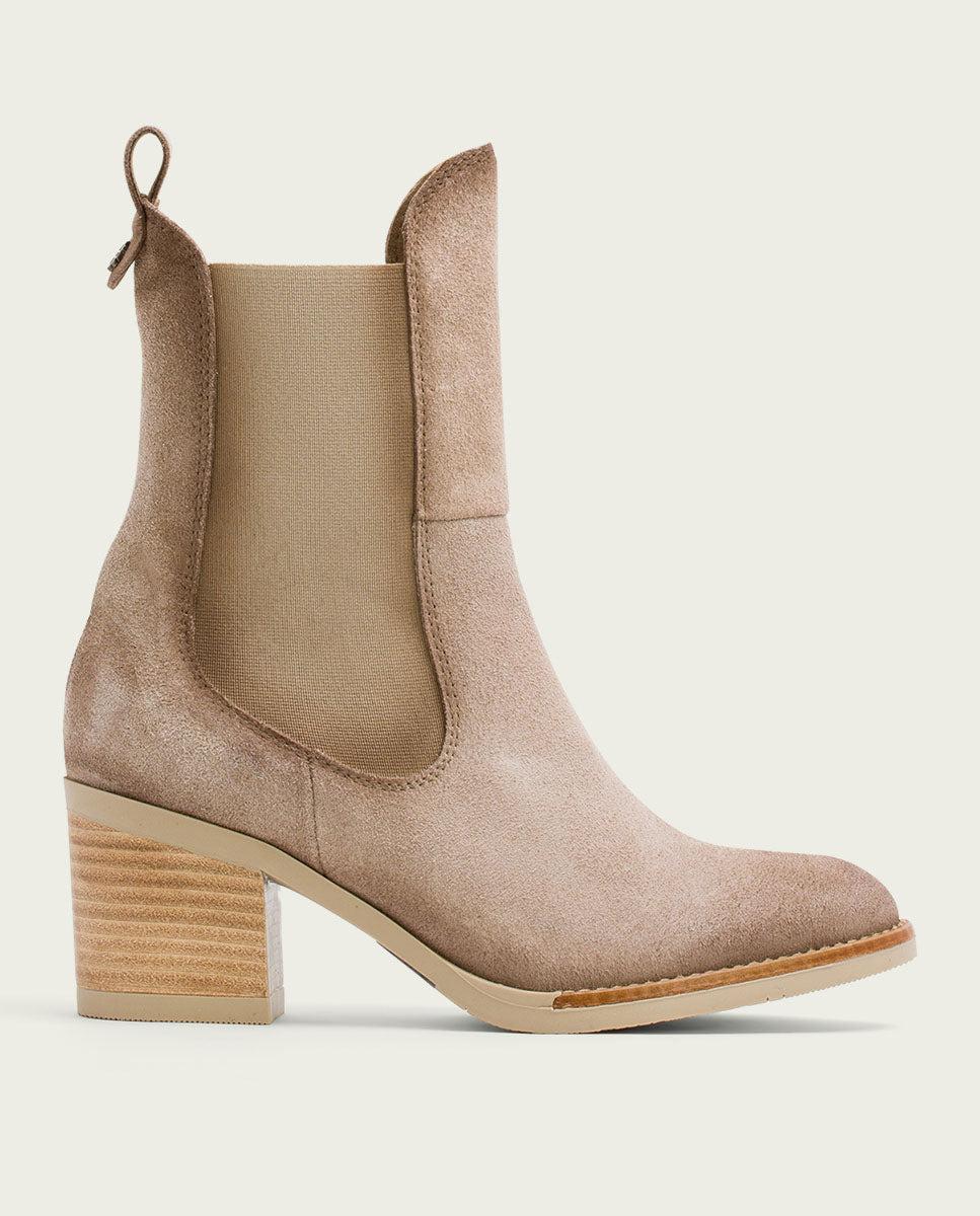 porronet BOTINES DE PIEL ARENA CON ELÁSTICOS JANA