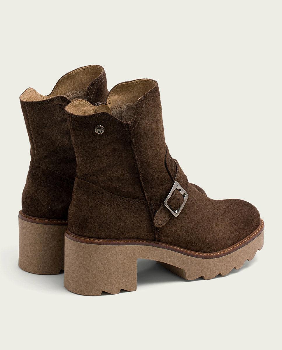 Porronet BOTINES DE PIEL CON CREMALLERA MOKA MAR