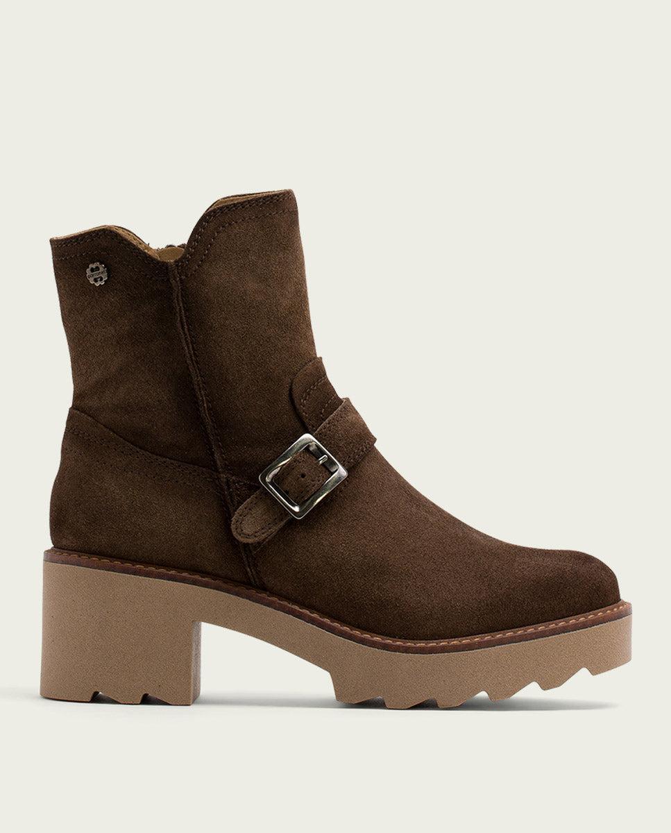 Porronet BOTINES DE PIEL CON CREMALLERA MOKA MAR