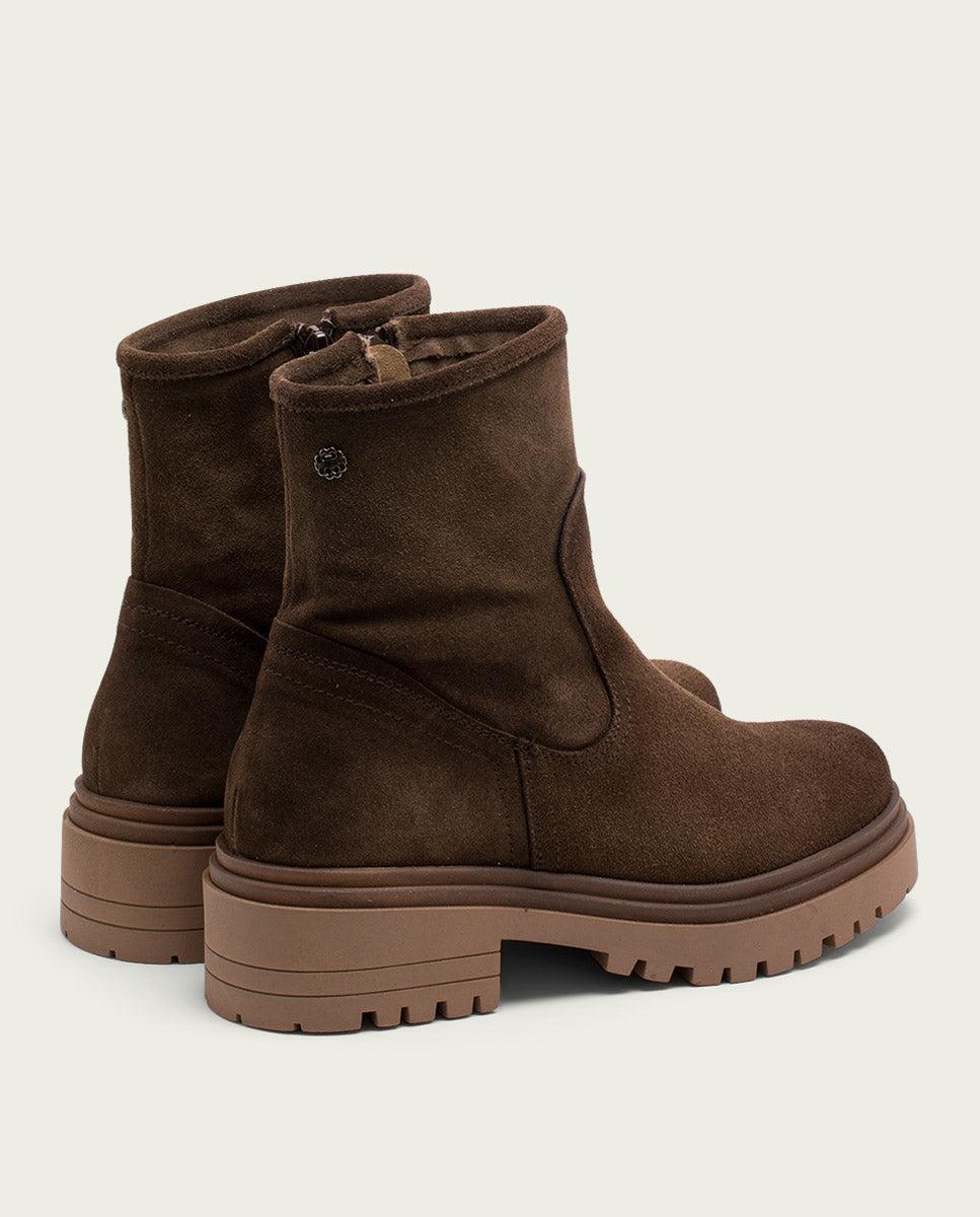 Porronet BOTINES DE PIEL MOKA CON CREMALLERA FIDES