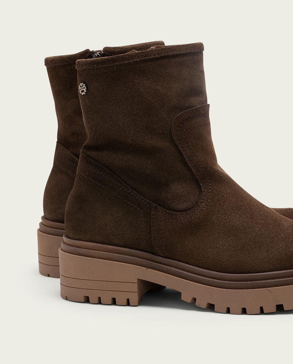Porronet BOTINES DE PIEL MOKA CON CREMALLERA FIDES