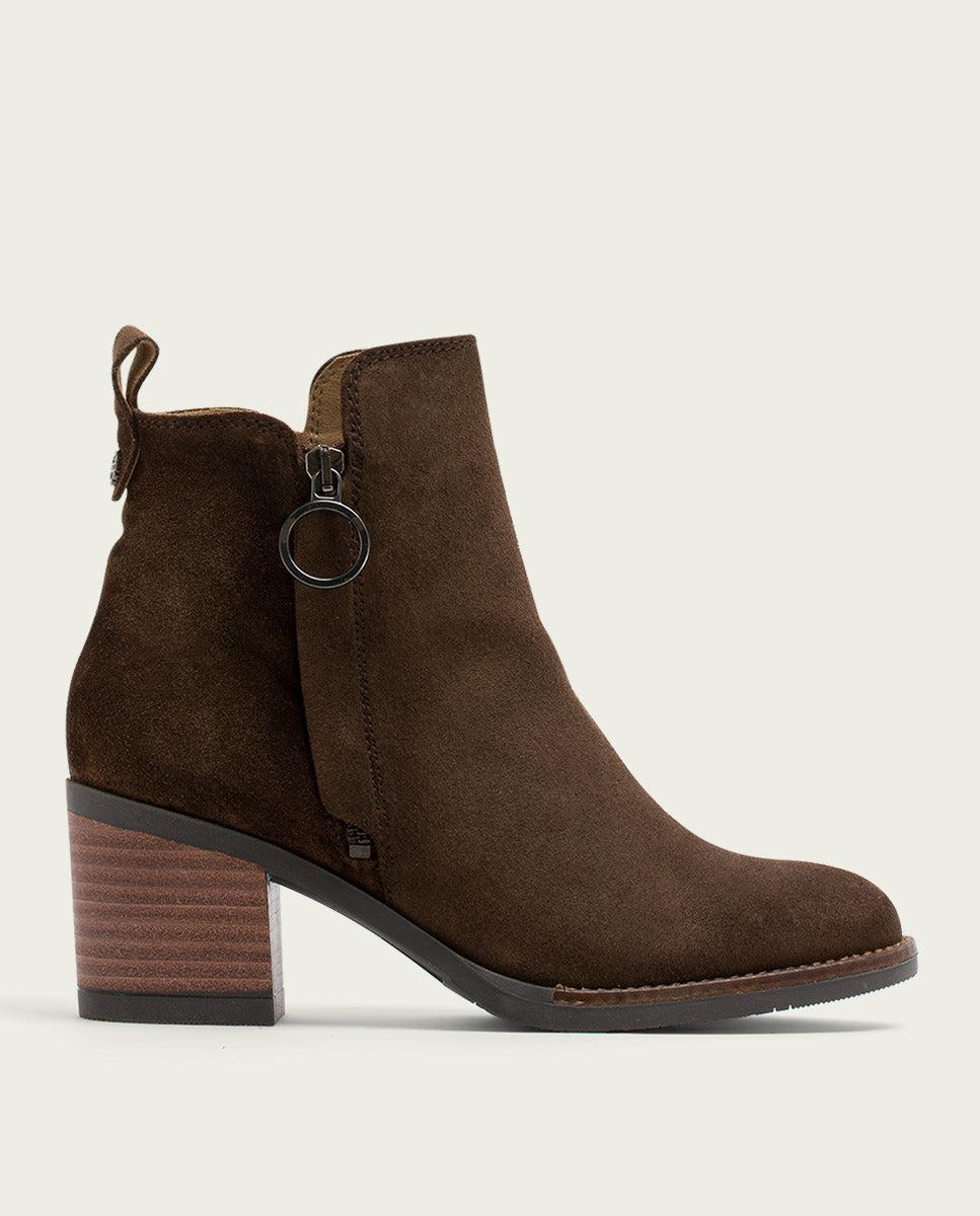 Porronet BOTINES DE PIEL MOKA CON CREMALLERA JUNO